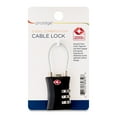 thumbnail image 4 of Protégé 3 Dial Combination Travel Flex Cable Luggage Lock, Zinc Alloy, TSA Approved, Black, 4 of 6