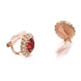 thumbnail image 6 of Yoursfs Red Clip on Earrings for Women Gold Plated Austria Crystal Earrings Clip On Oval Cubic Zircon Earring Wedding Jewelry, 6 of 6