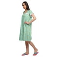 thumbnail image 2 of Moomaya Nightwear For Women Printed Cotton Nightdress Knee Length Sleepwear, 2 of 5