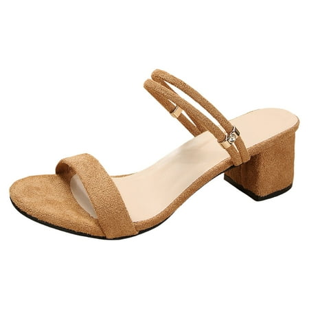

PEASKJP Sandals for Women Dressy Summer Women s Flip Flops with Arch Support Platforms Flats Sandals Open Toe Slippers Shoes Casual Sandals for Beach Travel (Brown 8.5)