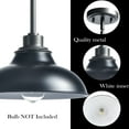 thumbnail image 3 of Claxy Black Barn Style Pendant Light Fixtures with Rods, 3 of 7