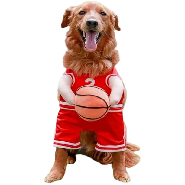 Disfraz Baloncesto para Perro Con Pelota Halloween (L ) Rojo