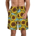 thumbnail image 1 of Balery Sunflowers Traje de Baño Estilo Hawaiano para Hombre, Shorts de Secado Rápido con Bolsillos-3X-Large, 1 of 6