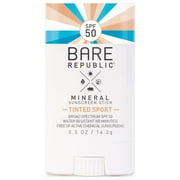 Bare Republic Mineral Tinted Sport Stick, SPF 50, 0.5 OZ
