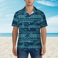 thumbnail image 4 of Daiia Turtles and Waves Hawaiian Shirt for Men Gentle Cotton Regular Short Sleeve Casual-Large, 4 of 9