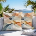thumbnail image 4 of Outdoor Pillow Cover Abstract Water Ripple Set of 2 Waterproof Throw Pillowcases Gradient Decorative Patio Furniture Pillows for Couch Garden Indoor & Outdoor Use, 4 of 9