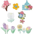 thumbnail image 1 of SHAR Set of 9 computers embroidery flower fabric embroidery fabric embroidery fabric clothes accessories embroidery stickers DIY embroidery patch stickers, 1 of 5