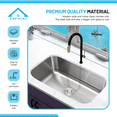 thumbnail image 6 of KBFmore Classic 30 inch 18 Gauge Undermount Single Bowl Stainless Steel Kitchen Sink, 6 of 9