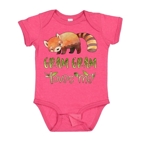 

Inktastic Gram Gram Loves Me Cute Red Panda Boys or Girls Baby Bodysuit