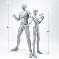 thumbnail image 4 of Action Figures Body-Kun DX & Body-Chan DX PVC Model SHF(Grey Color) with Box Drawing Figure Models for Artists (Male+Female) Best Gift for Adult Kids Children Figure, 4 of 4