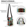 thumbnail image 6 of HELLHERO Colorful Floral Pattern Design Small Crossbody Purse for Adult Polyester Adjustable Crossbody Bag with Leakproof, 6 of 7