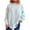 Light Blue_Christmas Gift for Womnen, variant on Sweater for Petite Women Polar Fleece Themal Pullover Pleated Sleeve Warm Knit Jumper Tops for Teen Girl Preppy Clothes Purple L