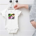 thumbnail image 5 of Retro 80s MTV Cassette Tapes Logo Romper Boys or Girls Infant Baby Brisco Brands NB, 5 of 6