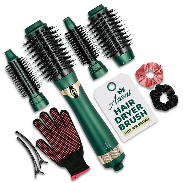 Secador de pelo multiusos Asani con aerógrafo caliente con cabezales intercambiables