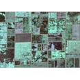 thumbnail image 1 of Ahgly Company Indoor Rectangle Patchwork Turquoise Blue Transitional Area Rugs, 2' x 3', 1 of 4