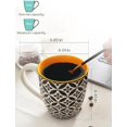 thumbnail image 3 of Coffee Mugs Set of 6, 16 oz Large Porcelain Mug, Ceramic Tea Cups with Handle for Men Women, Mug Gift Set, Housewarming Wedding Gift, 3 of 6