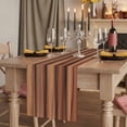thumbnail image 2 of Table Runners 108 Inches Long Dress Scarves, Western Barn Door Farmhouse Coffee/Dining/Kitchen Table Runner for Living Room, Country Farmhouses Wooden Grain Brown 13x108 Inch, 2 of 9