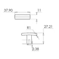 thumbnail image 2 of Richelieu BP65038143 Expression 1-1/2" Rectangular Cabinet Knob - Nickel, 2 of 2