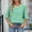 Green, variant on Deal of the Week Ofreoo Tops for Women Round Neck Casual Summer Short Sleeve High Low Loose T Shirt Basic Tees