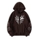 thumbnail image 2 of Puntoco Sudadera con capucha térmica con estampado de corazón para mujer, estilo gótico, con mangas y cremallera, abrigo recortado con cremallera para mujer Puntoco Puntoco-1, 2 of 6