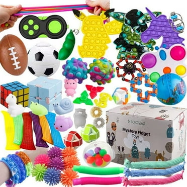 Lilac Varieties Of Fidget Toys for Kids - 60pcs Goodie Bags, Pinatas Toys, Squishy Balls Kit For Children, Girls and Boys for Focus, Concentration & Classroom Prize