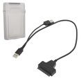 thumbnail image 3 of Câble de Disque Dur, Boîtier ABS USB 2.0 Stable 480 Mbps pour SSD HDD 2,5 Po Blanc, Gris, Bleu, Rouge, Vert, 3 of 8