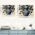 thumbnail image 6 of RUIYC Oriental Toile Chinoiserie Canvas Art Prints Blue Chinoiserie Vase Poster Artwork Blue and White Porcelain Oriental Garden Wall Art Canvas Print for Bedroom 20x16inch, 6 of 6