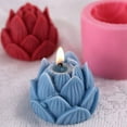 thumbnail image 3 of Xiao Hua Molde de silicona con forma de flor de loto para jabón, velas, fondant, chocolate, pasteles, dulces, arcilla de resina, herramientas para hornear y repostería., 3 of 5