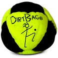 thumbnail image 1 of DirtBag Classic Footbag - Blue & Black Suede Hacky Sack - Slow Speed Control for Beginners & Freestyle - Embroidered Design, 1 of 2
