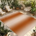 thumbnail image 2 of Outdoor Rug 3x5 ft Ombre Caramel Orange Outdoor Large Area Rug Non Slip Rubber Gradient Color Front Door Mat RV Rug Camping Carpet Patio Outdoor Rugs for Backyard Balcony Deck Porch Indoor, 2 of 9