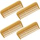 thumbnail image 1 of Peine de madera de bambú natural para el cabello para mujeres y hombres - Peine de dientes anchos ecológico para desenredar el cabello rizado y la barba para hombres (4 piezas), 1 of 4