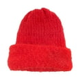 thumbnail image 2 of BambooMN Super Soft Hand Knit Winter Hat for Children - Ruby, 2 of 3