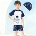 thumbnail image 2 of Piuwrlz Boys Swimsuit 9-12 Years Teen Swimming Suit 2PC Swimwear Navy Size 9-12 Years, 2 of 8