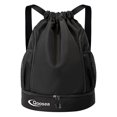 thumbnail image 1 of Qoosea Drawstring Backpack Waterproof String Gym Sports Bag with Shoe Compartment Side Mesh Pockets for Women Men, 1 of 6