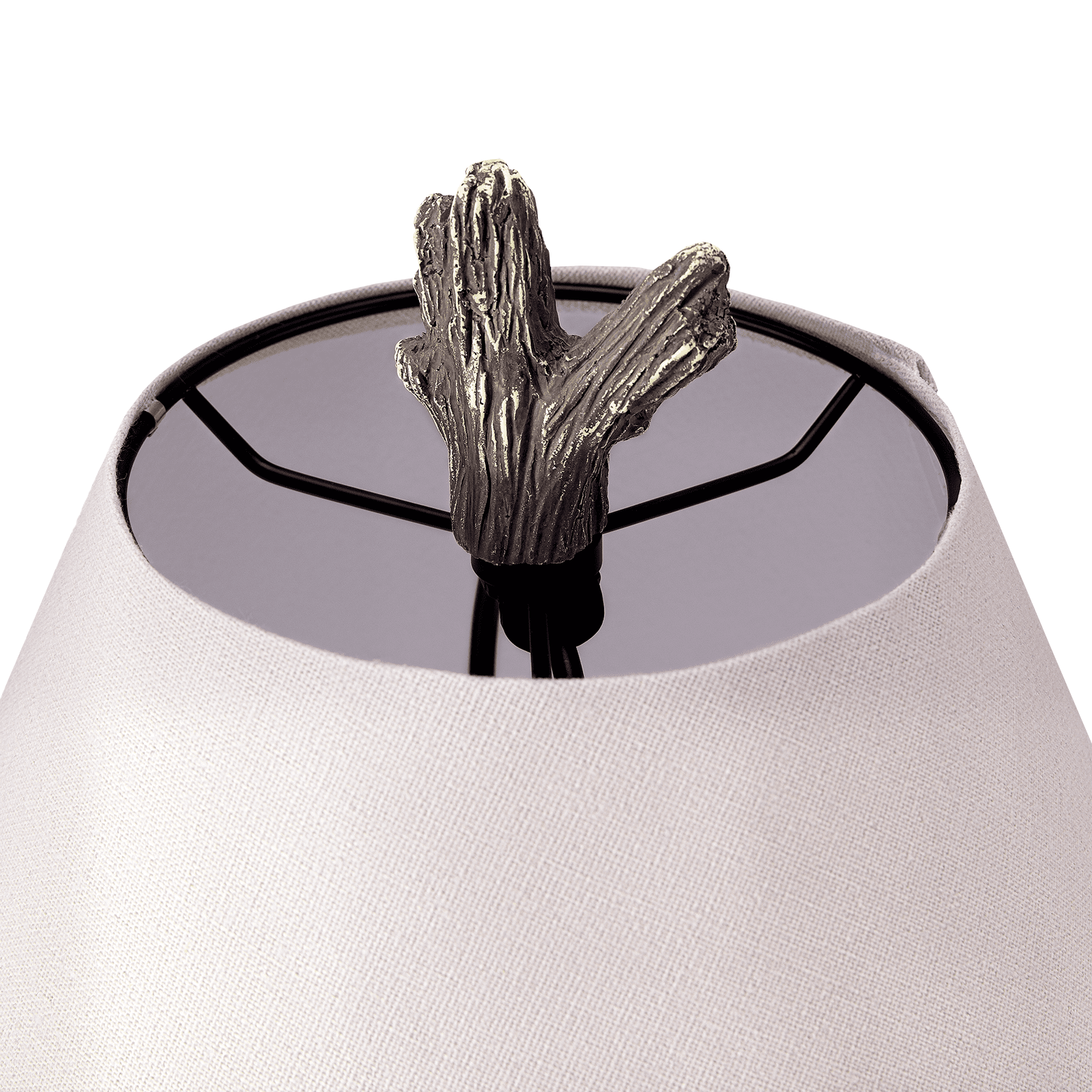 SUNMORY 24'' Table Lamp with Antler Decor for Living Room, Farmhouse Bedside Desk Lamps, 9W 3 Color Temperatures Night Light, Resin Base & Pole, Nightstand Vintage Lamps for Bedroom