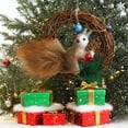 thumbnail image 1 of Foam Simulation Squirrels Pendant Christmas Tree Decoration Desktop Small Doll Ornament, 1 of 5