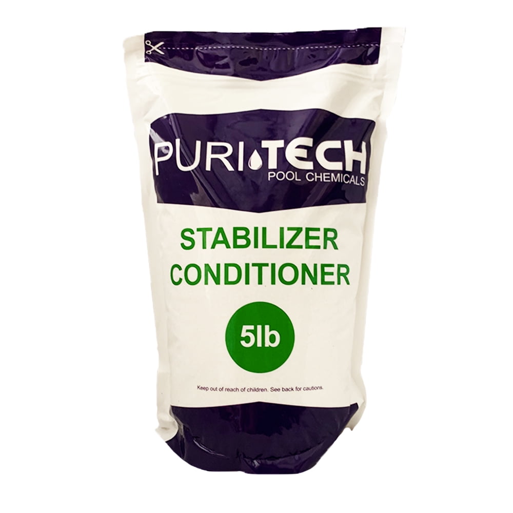 Buy Puri Tech Pool Chemicals 5 lbs Stabilizer Conditioner Cyanuric Acid UV Protection for