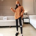 thumbnail image 6 of LYXSSBYX Plus Size Jeans for Women on Clearance Fashion Casual Women Printed Span Ladies High Waist Keep Warm Long Pants, 6 of 9