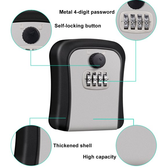 combination lock storage boxes