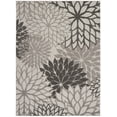 thumbnail image 3 of Nourison Aloha Indoor/Outdoor Tropical Floral Silver Grey 7' x 10' Area Rug, (7' x 10'), 3 of 10
