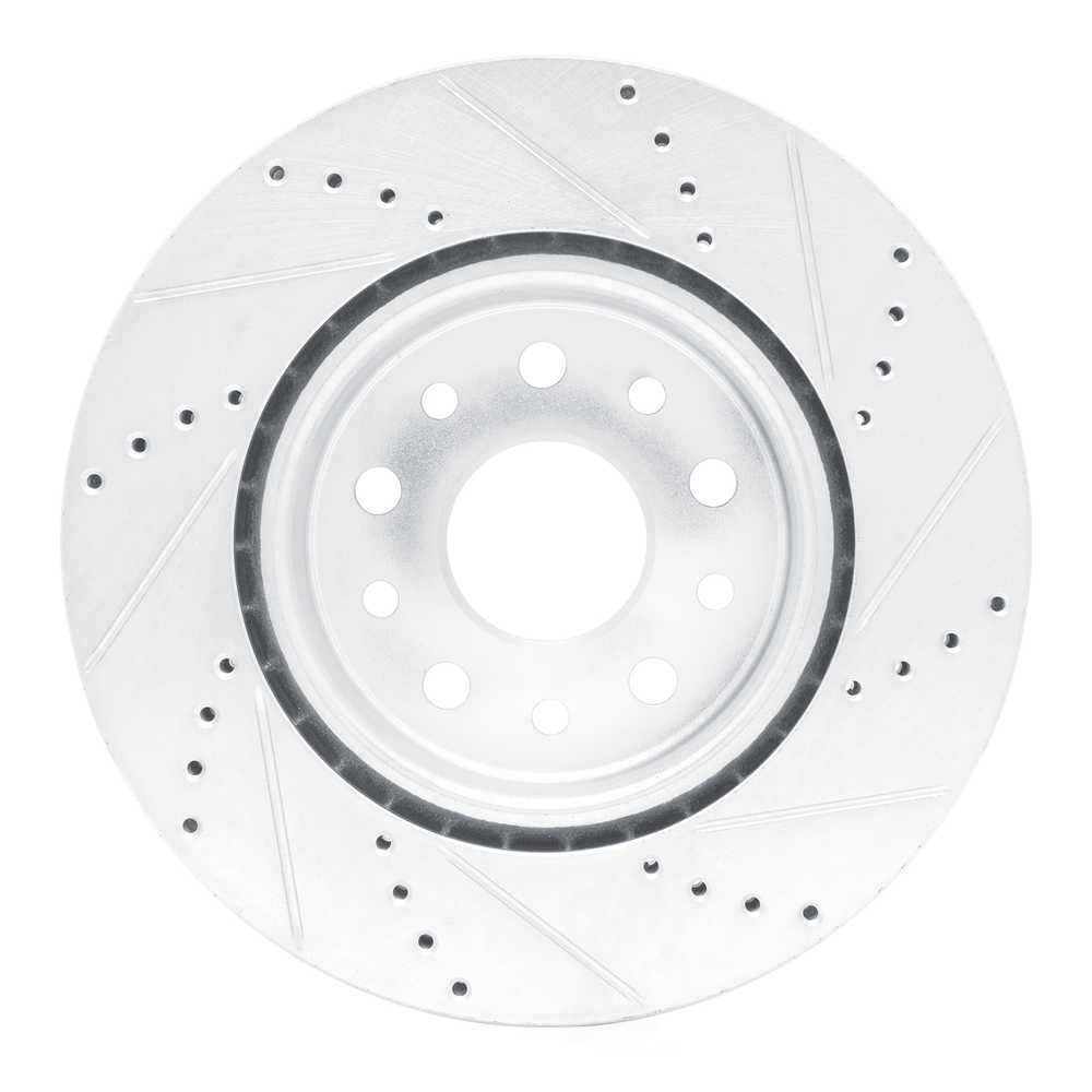 Dynamic Friction Company 631-42046L DFC Brake Rotor - Drilled And Slotted - Silver