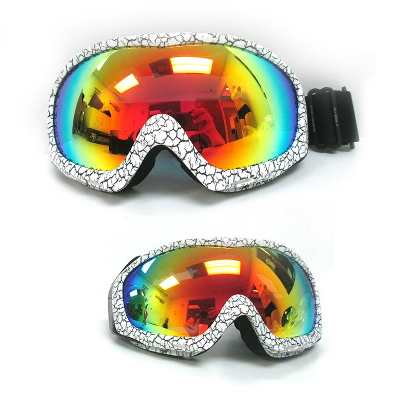 Lbq Anti Fog Gafas de esquí para niños Sport Boy Motocross Gafas Invierno  Doble capa Niña Gafas de nieve Mountain Kids Gafas magnéticas
