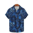 thumbnail image 2 of ZQUUVOU Mens Hawaiian Shirt Short Sleeve Floral Button Down Shirts Tropical Holiday Tops Collar Summer Beach Shirts B-Multicolor, 2 of 5