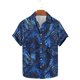 thumbnail image 2 of Camisas Hawaianas de Manga Corta Solapa Impresa Botón Arriba, Casual de Moda para el Ocio Al Aire Libre Y Vacaciones, 2 of 9