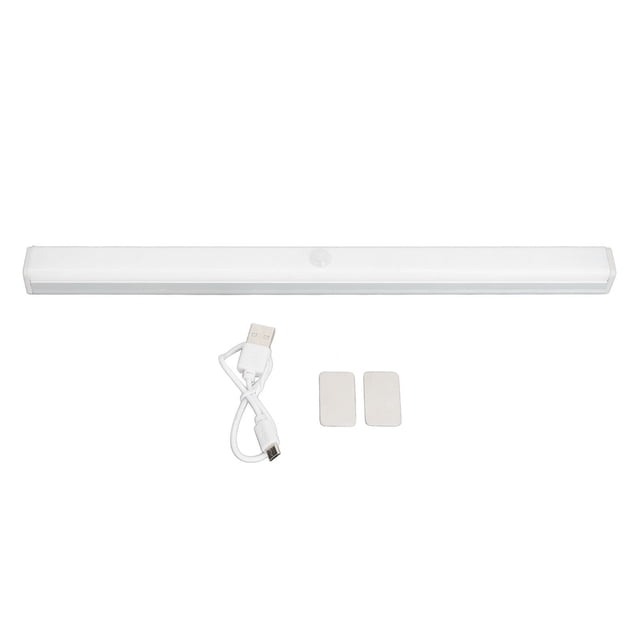 Barra de luz con sensor de movimiento, recargable, luz cálida, magnética, inalámbrica, LED, para armario.