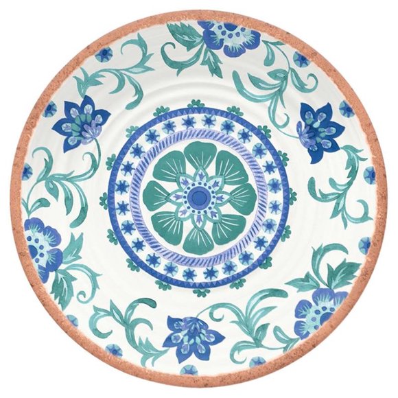 Plato de ensalada TarHong 6060395 de melamina multicolor Artisan