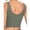 Green_AY25, variant on Square Neck Sport Bras for Women Workout Longline Full Coverage Bralettes Yoga Camisole Green M
