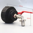 thumbnail image 2 of 2X Grifo de Salida IBC Adaptador IBC de 3/4 Pulgadas S100x8 Válvula de Salida de Bola IBC de Latón Salida de Grifo Accesorios para Tanque de Barril de Lluvia, 2 of 5