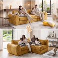 thumbnail image 3 of 102in Sectional Sofa for Living Room, Convertible Cloud Sofa Bed Sleeper, No Assembly Needed, Yellow, 3 of 7