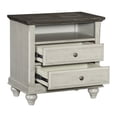 thumbnail image 2 of Nightstand with 2 - tone Finish and Antique Knobs | Ideal for Modern Farmhouse Bedroom | Made of Engineered Wood and Oak Veneer | Solves Bedroom Furniture Style Issue, 2 of 5